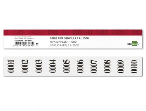 Bolco de rifa folha simples , Liderpapel , 8069 , 842347314486